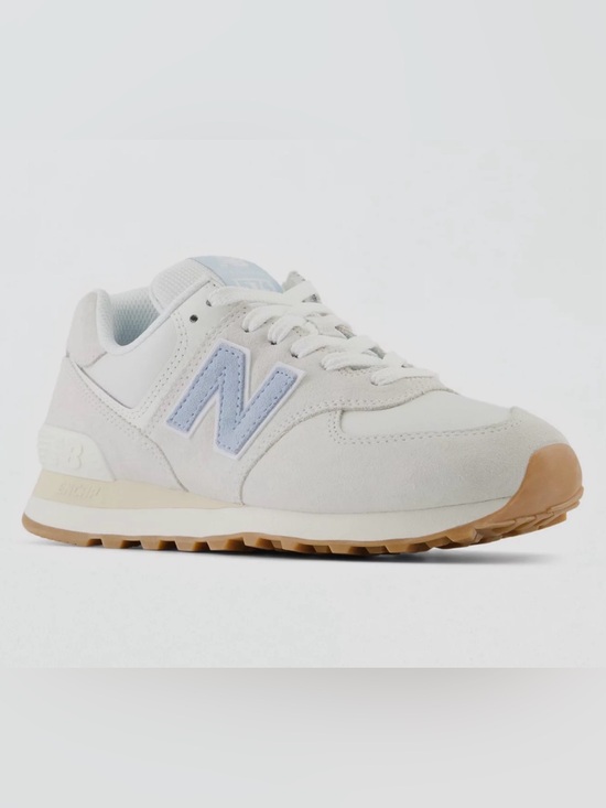 New Balance Shoes - New Balance 574 Sneaker 7 Reflection Light Blue Suede Comfort Athleisure Neutral